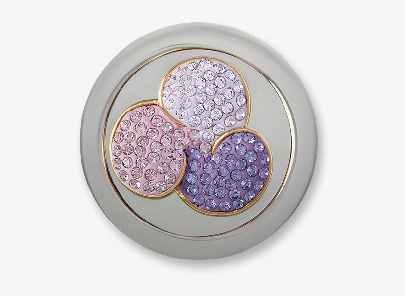 Swarovski Flower Stainless Steel Rosegold Plated/lavender - Circle, transparent png