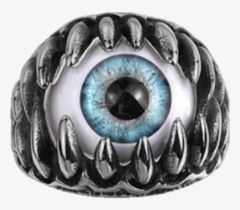 Demon Ring Eye 316l Stainless Steel Biker Maya - Eyeball Ring, transparent png