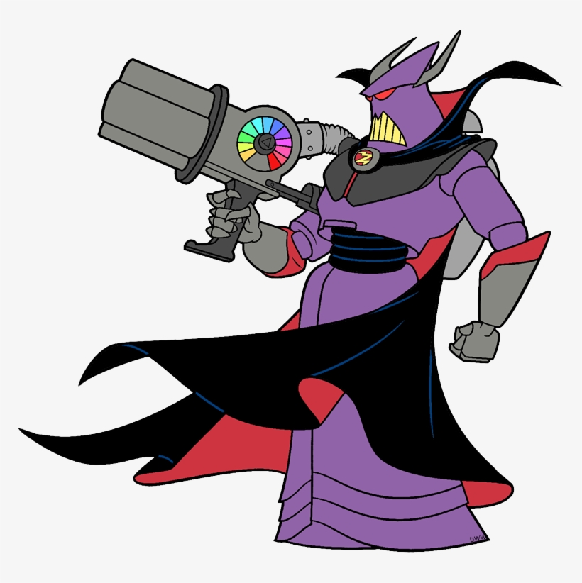 Emperor Zurg Holding His Gun - Cartoon, transparent png
