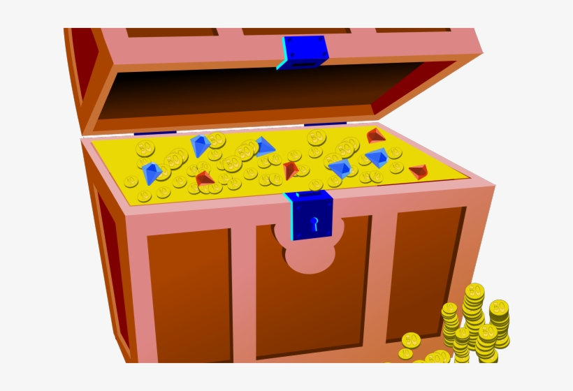 Chest Clipart Full - Treasure Chest Clip Art, transparent png