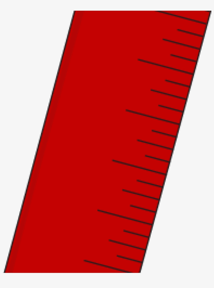 Ruler Clipart Red Cartoon Ruler Clip Art Red Cartoon - Parallel, transparent png