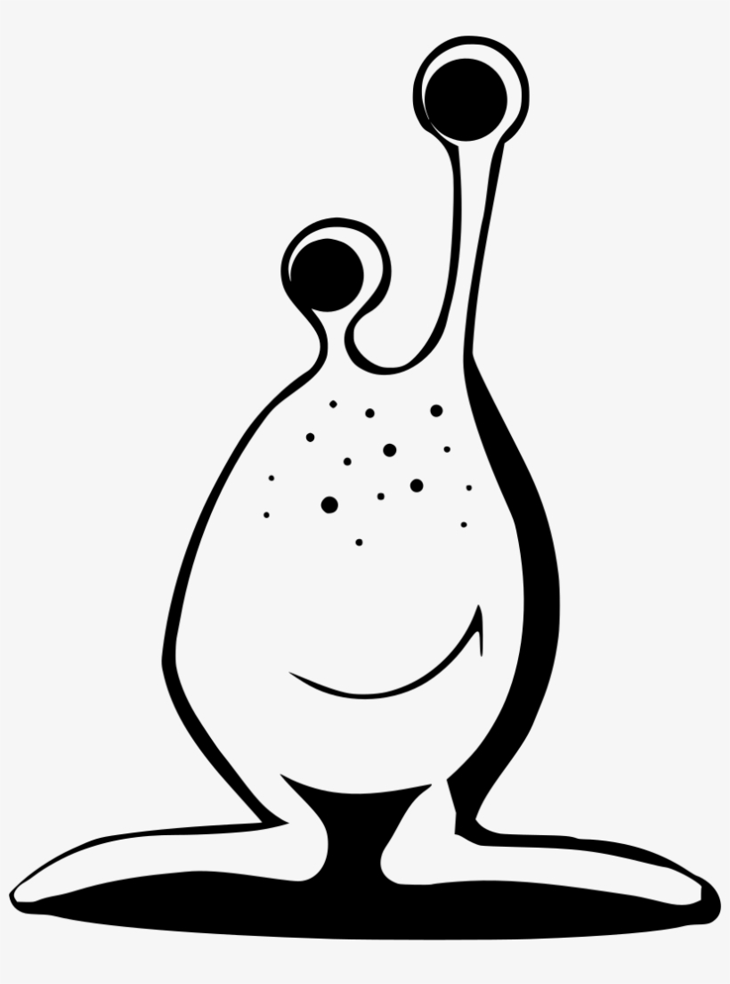 Download Png - Monster Comic Schwarz Weiß, transparent png