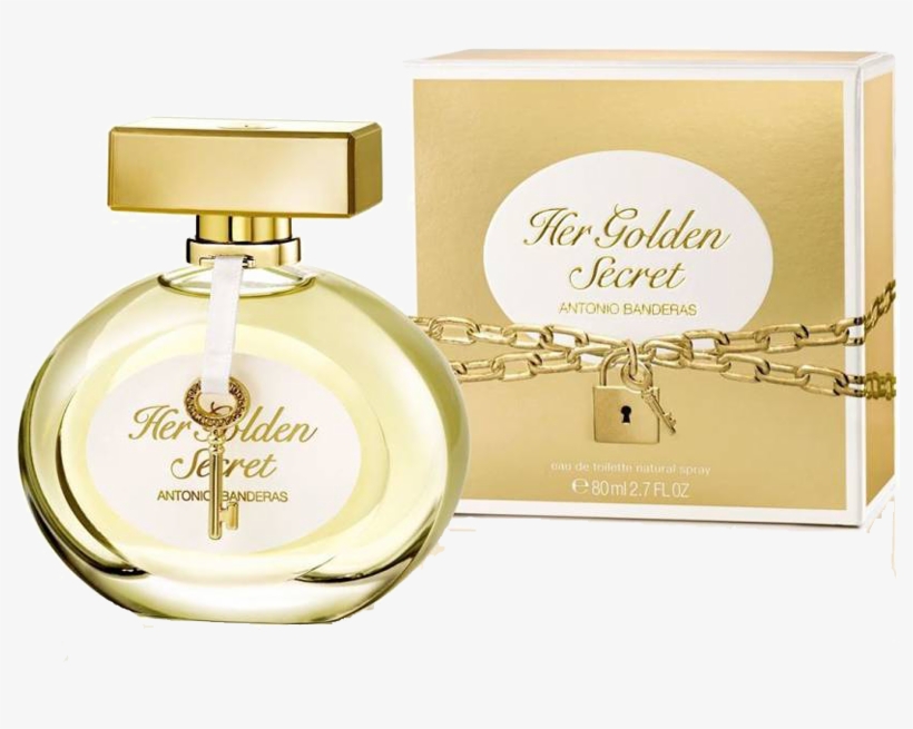 Antonio Banderas Her Golden Secret Eau De Toilette - Perfume Antonio Banderas Mujer, transparent png