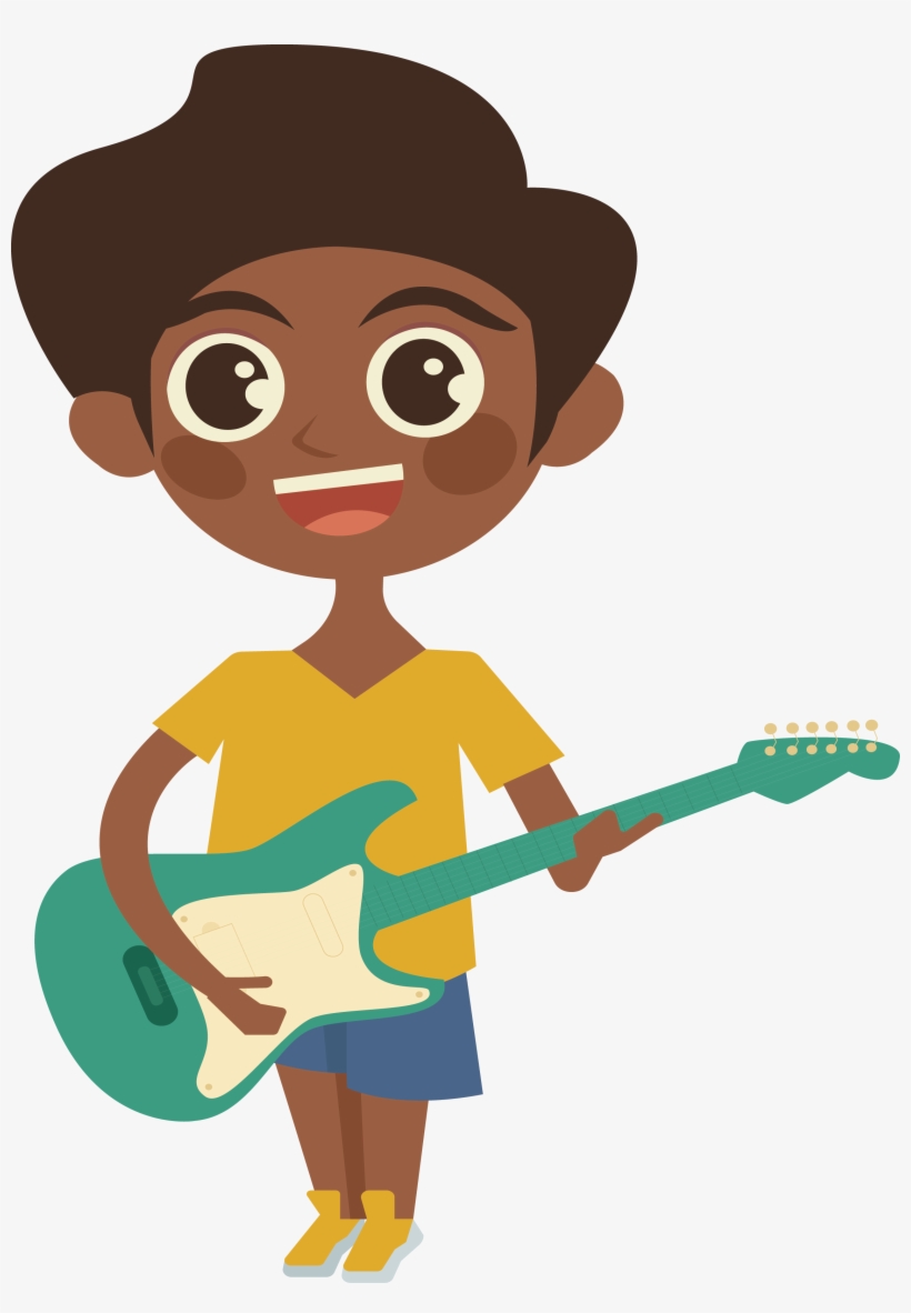Art Transprent Png Free Download - เด็ก เล่น กีตาร์ การ์ตูน, transparent png