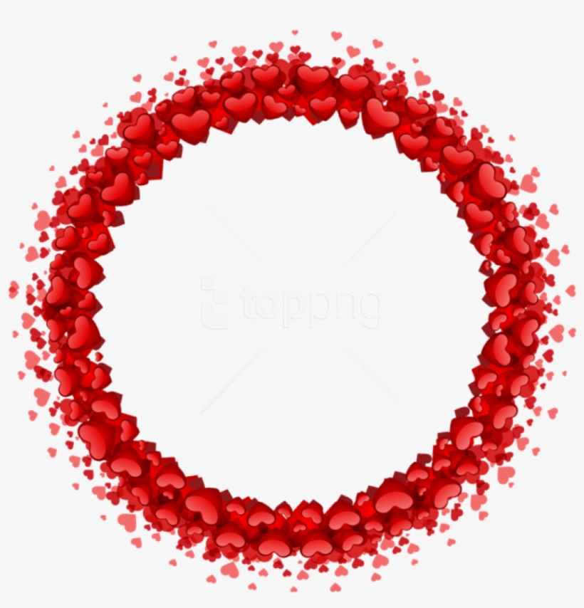 Free Png Download Heart Round Border Png Images Background - Free Round Heart Border, transparent png