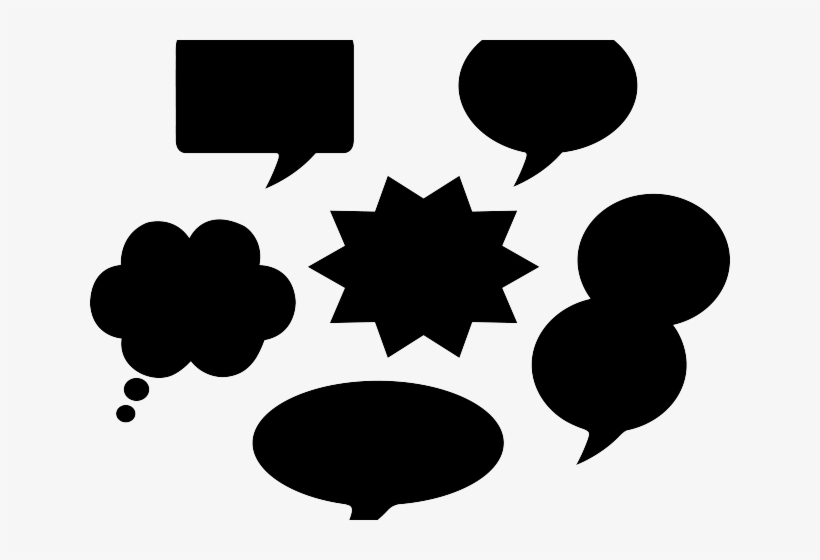 Speech Balloons - Comic Speech Bubble Silhouette, transparent png