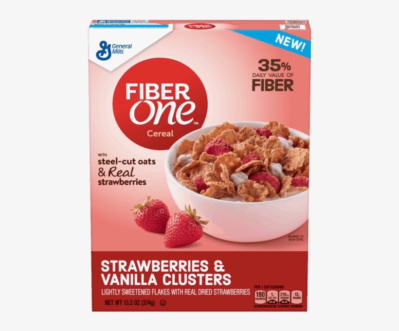 Fiber One™ Strawberry Cereal Offer - Fiber One Strawberries And Vanilla Clusters, transparent png
