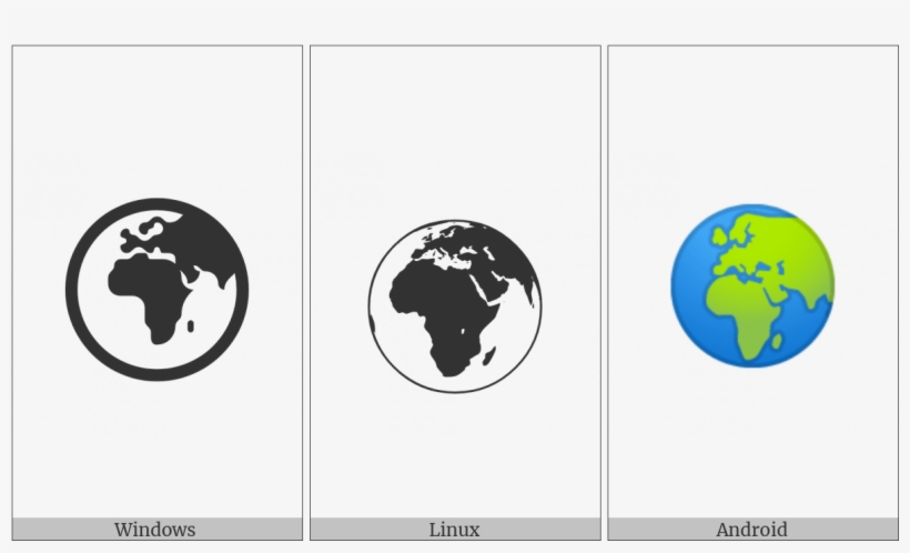 Earth Globe Europe-africa On Various Operating Systems - Emblem, transparent png