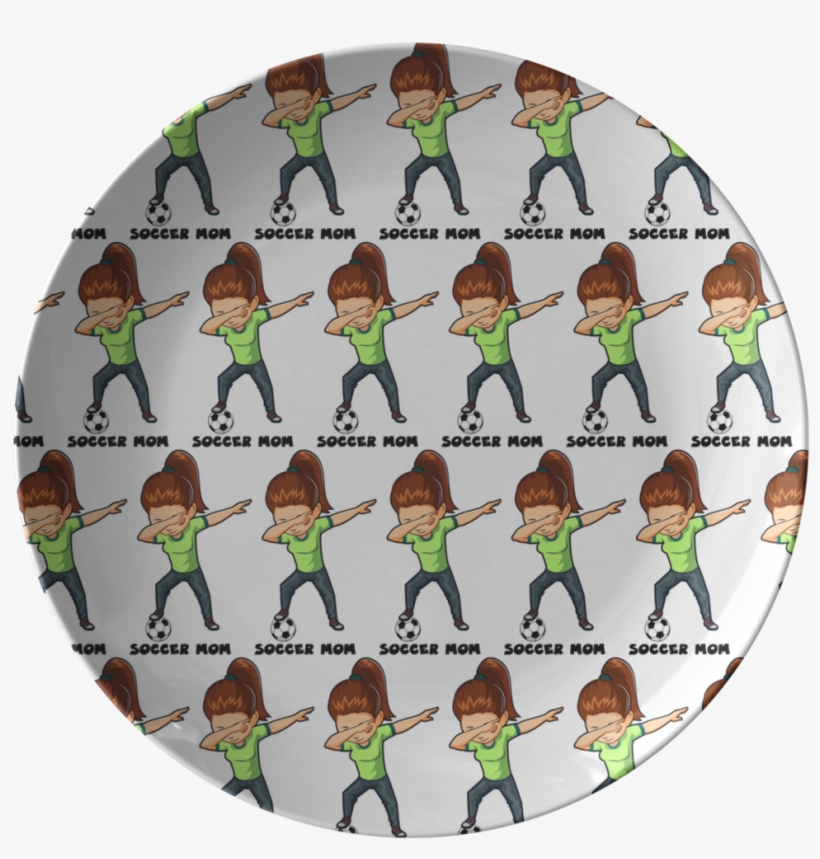 Soccer Mom Dabbing Funny Dinner Plate, Gifts For Football - Cartoon, transparent png