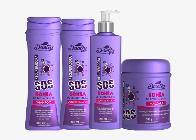 Linha Recuperadora S - Kit Vegetal Mega Crescimento Desalfy Hair, transparent png
