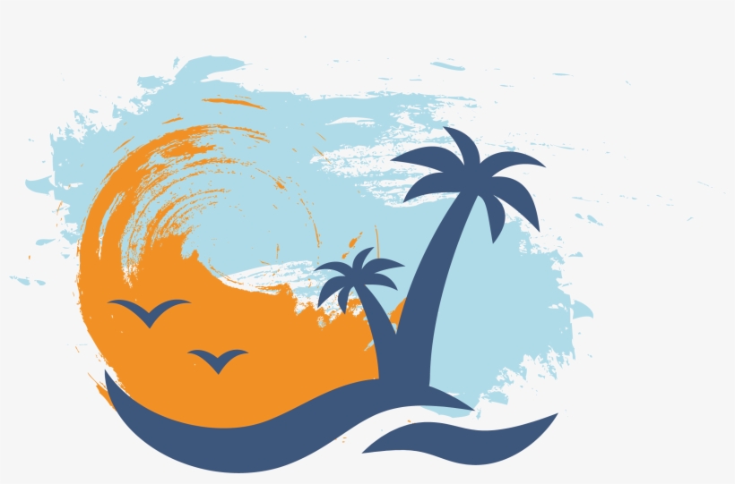 Euclidean Vector Icon Palm Beach Transprent Png - Logo Vector Pantaii Png, transparent png