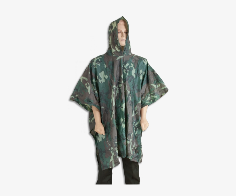 Poncho Impermeable Camuflaje - Raincoat, transparent png