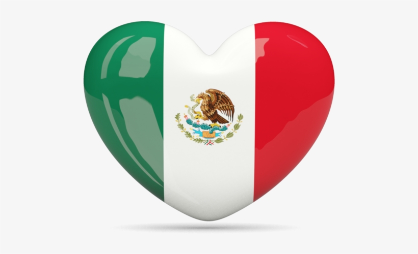 Mexico Flag Clipart Png - Mexico Flag Heart, transparent png