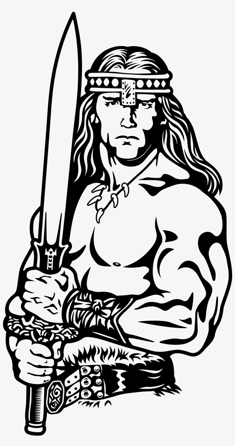 Alt1 Conan The Barbarian, Silhouette Art, Airbrush, - Conan The Barbarian Stencil, transparent png