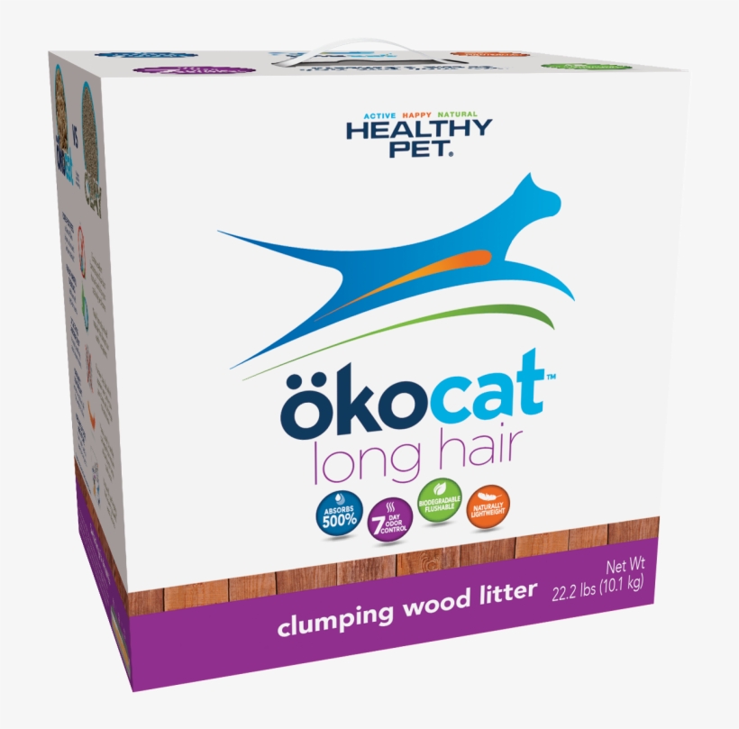 Natural Wood Clumping Cat Litter For Long Hair Breeds Okocat Litter