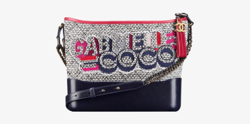Chanel Grey/navy Blue Tweed/calfskin Gabrielle Hobo - Gabrielle Coco Chanel Bag, transparent png