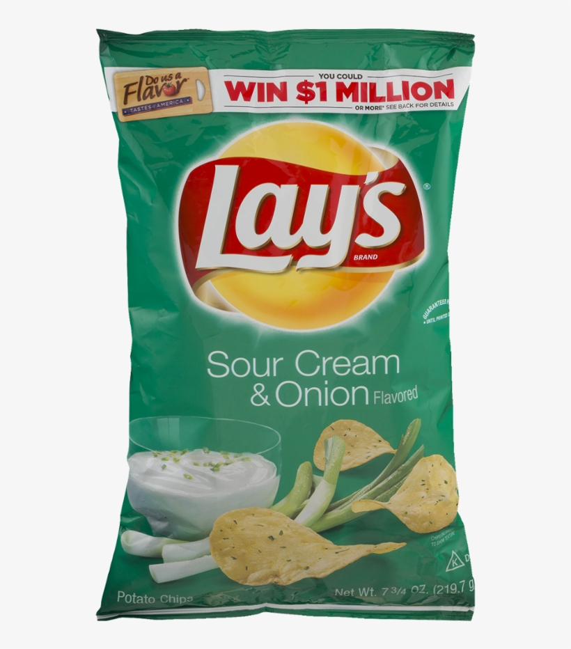 Lay's Sour Cream & Onion Potato Chips, - Sour Cream And Onion Chips, transparent png