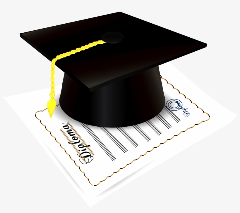 Cap And Diploma Clip Art - รับ ปริญญา ตัว การ์ตูน, transparent png