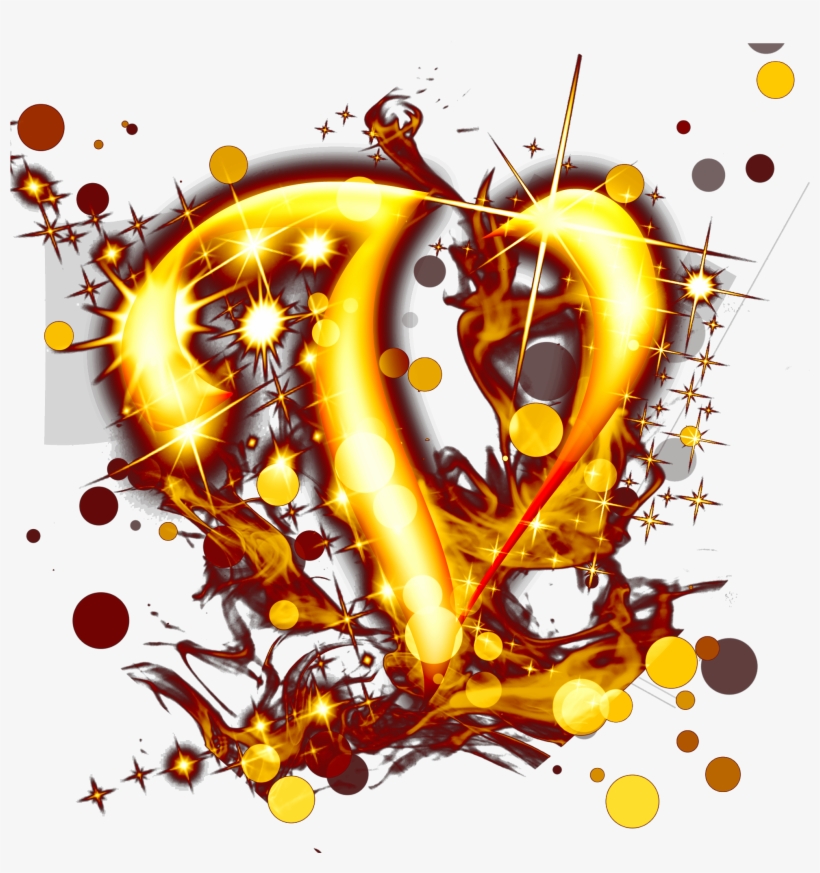 Gold Light Effect Letters Psd Png And - Graphic Design, transparent png