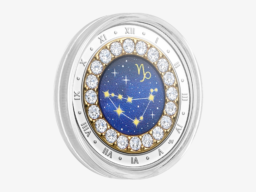 Pure Silver Coin Made With Swarovski Crystals - Mosaic, transparent png