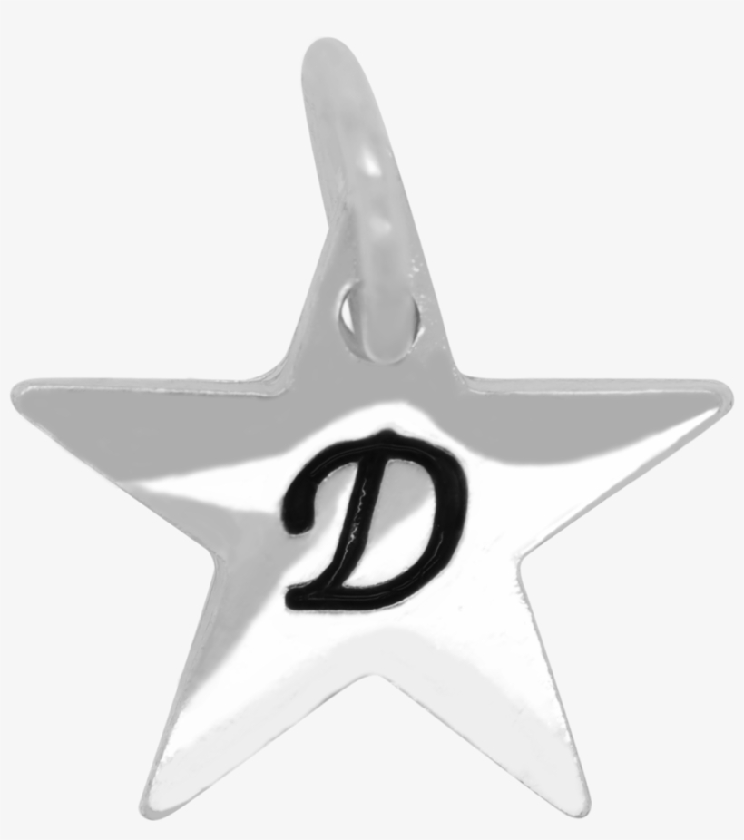 Silver Star Initial Gold 004 V=1445195027 - Pendant, transparent png