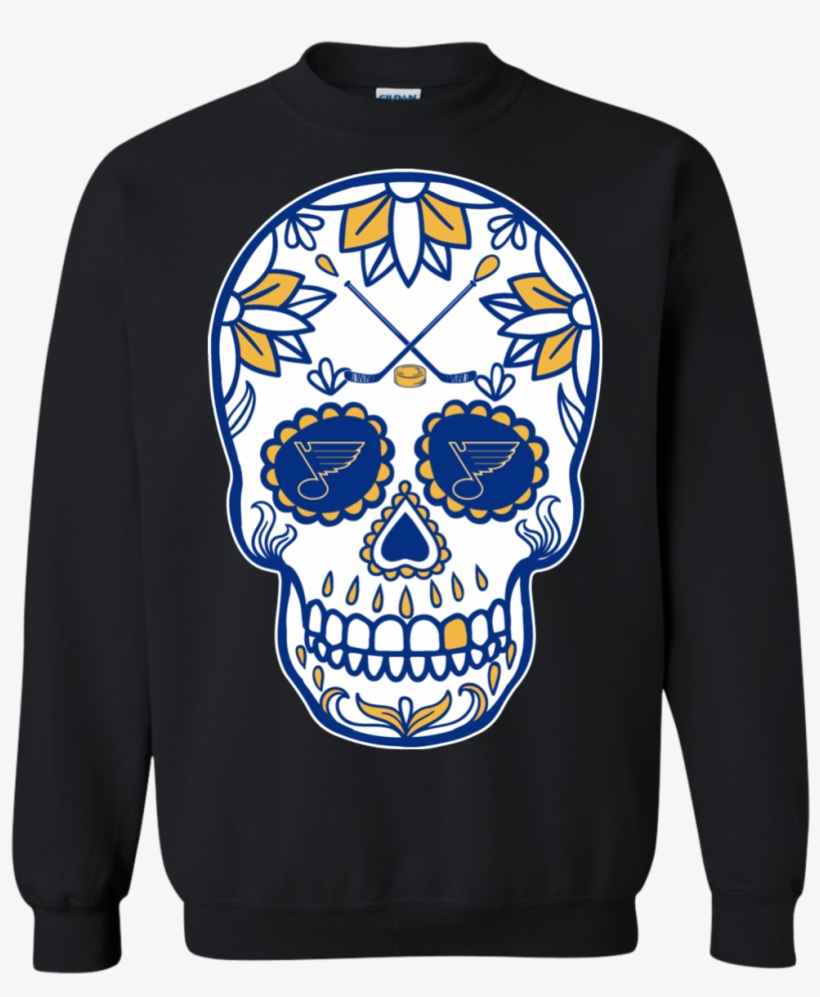 Louis Blues Hockey Sugar Skull Day Of The Dead Shirts - Social Work Christmas Sweater, transparent png