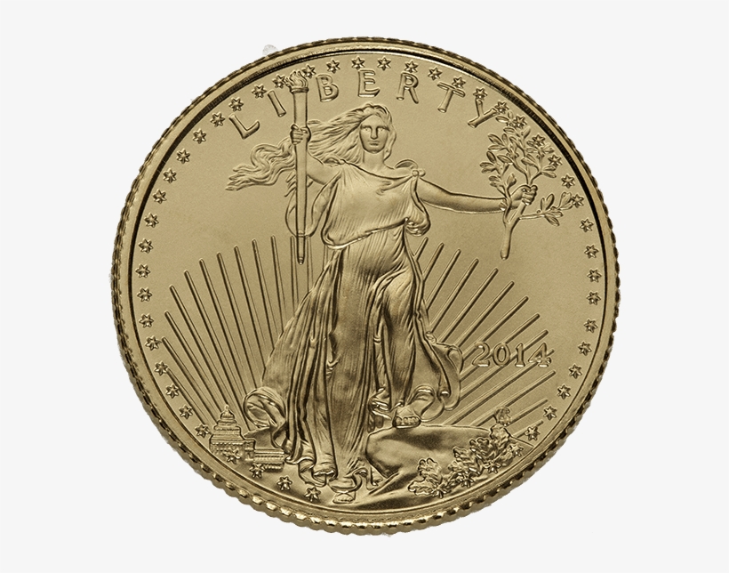 1/10 Oz Gold American Eagle Common Date - Coin, transparent png