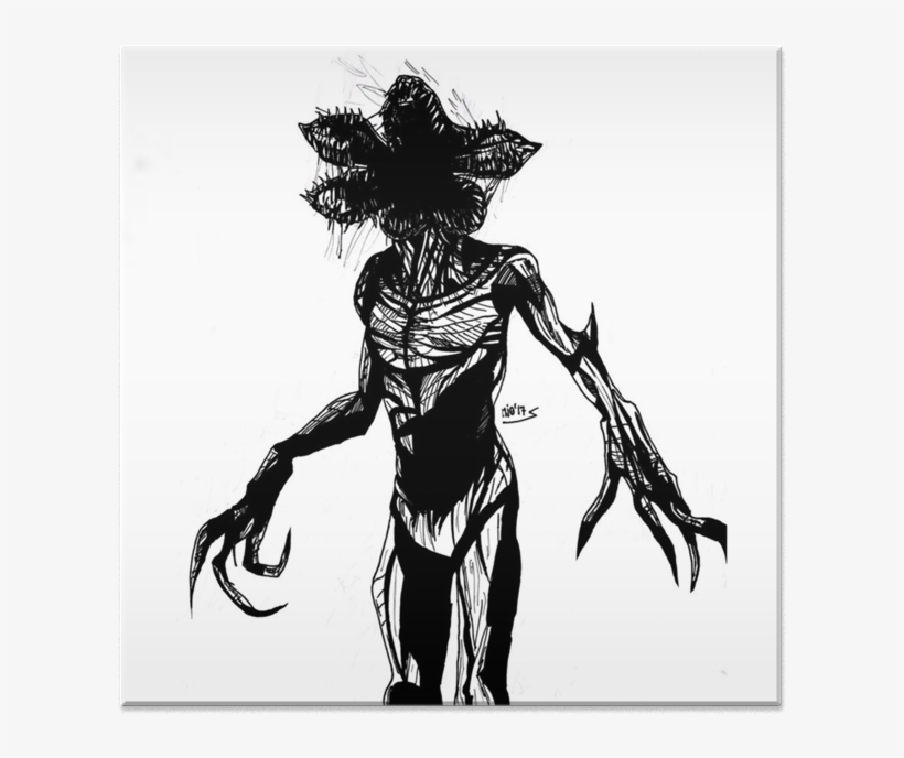 Azulejo Demogorgon De Melinne Carvalhona - Stranger Things Demogorgon Outline, transparent png