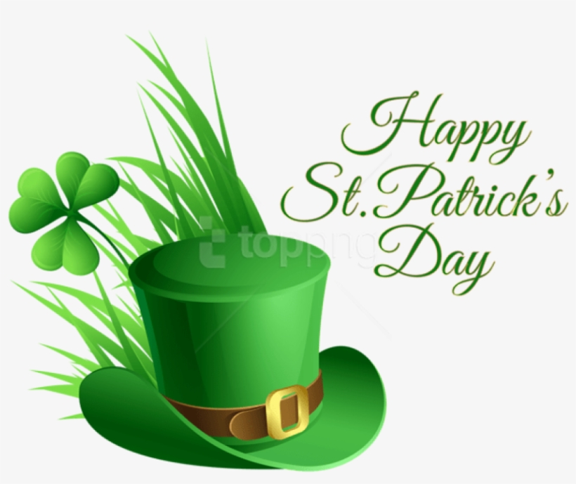 Free Png Download St Patricks Day Hat And Shamrock - Happy St Patrick's Day 2018, transparent png