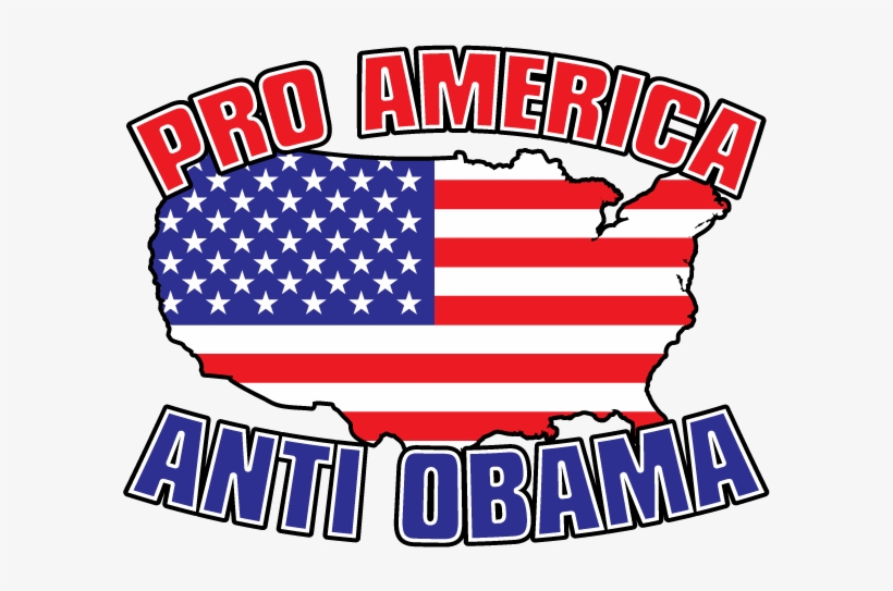 Pro America Anti Obama Usa Flag Gop Conservative Right - American Flag, transparent png