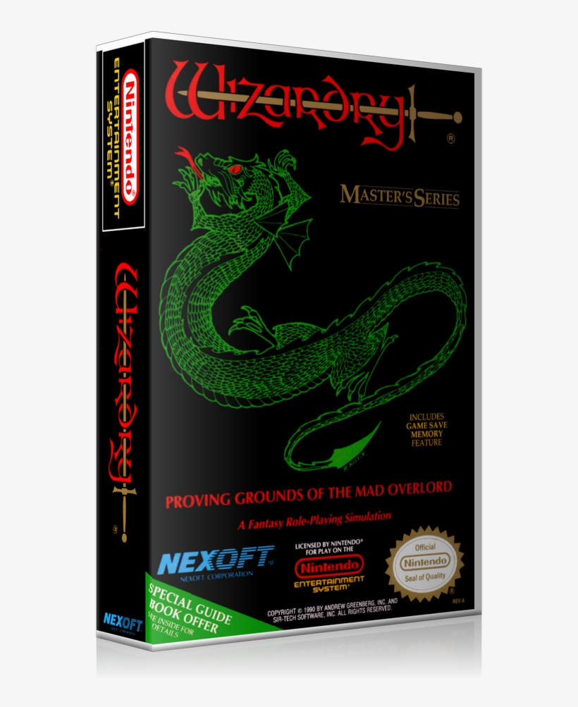 Nes Wizardry Retail Game Cover To Fit A Ugc Style Replacement - Black Mamba, transparent png