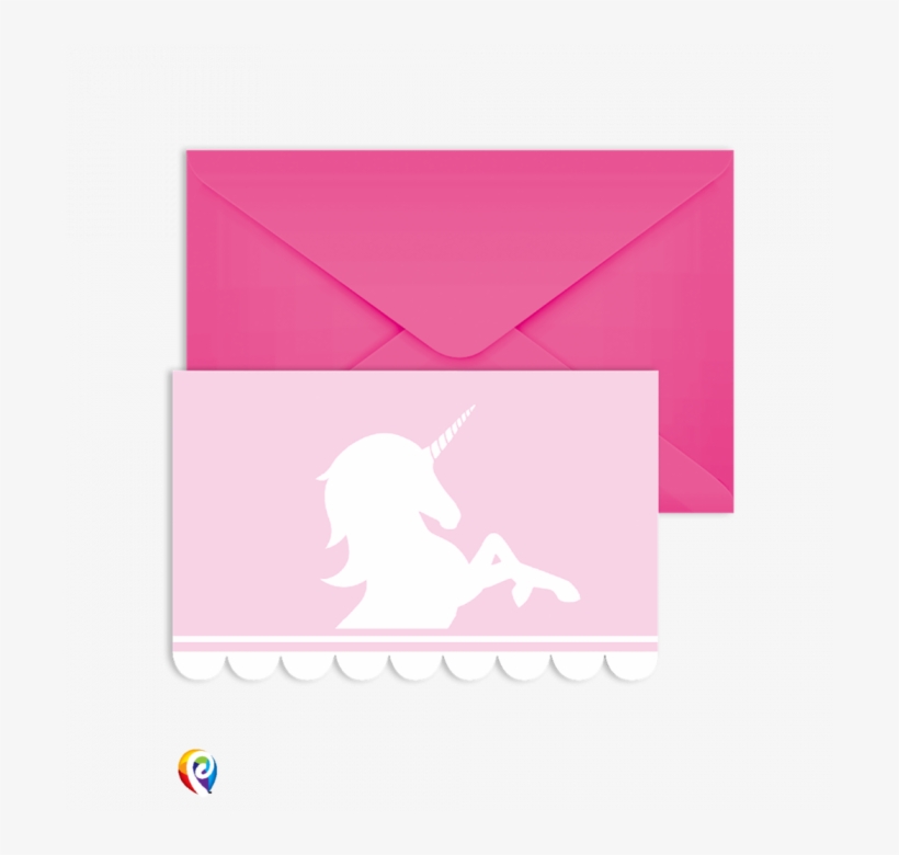 Believe In Unicorns Party Invitations - Envelope, transparent png