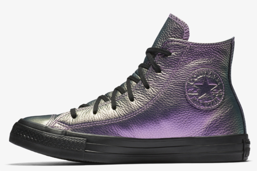 Converse Chuck Taylor All Star Iridescent Leather High - Sneakers, transparent png