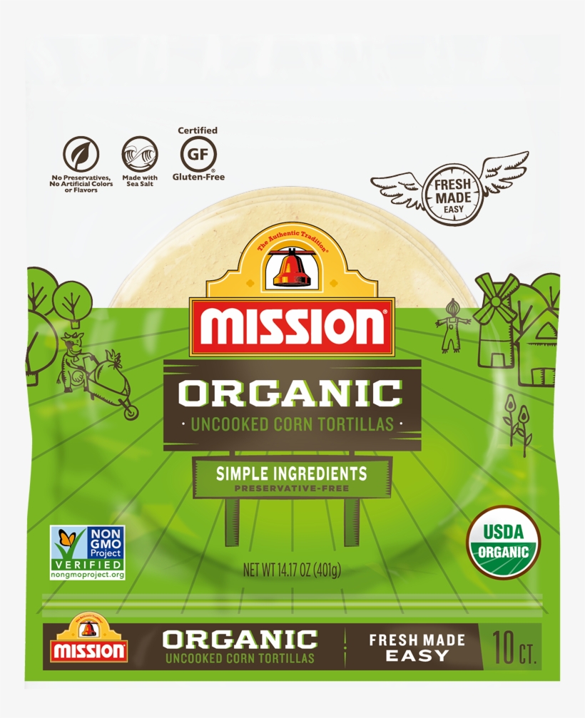 Breakfast Burritos With Cream Cheese - Mission Organic Uncooked Tortillas, transparent png