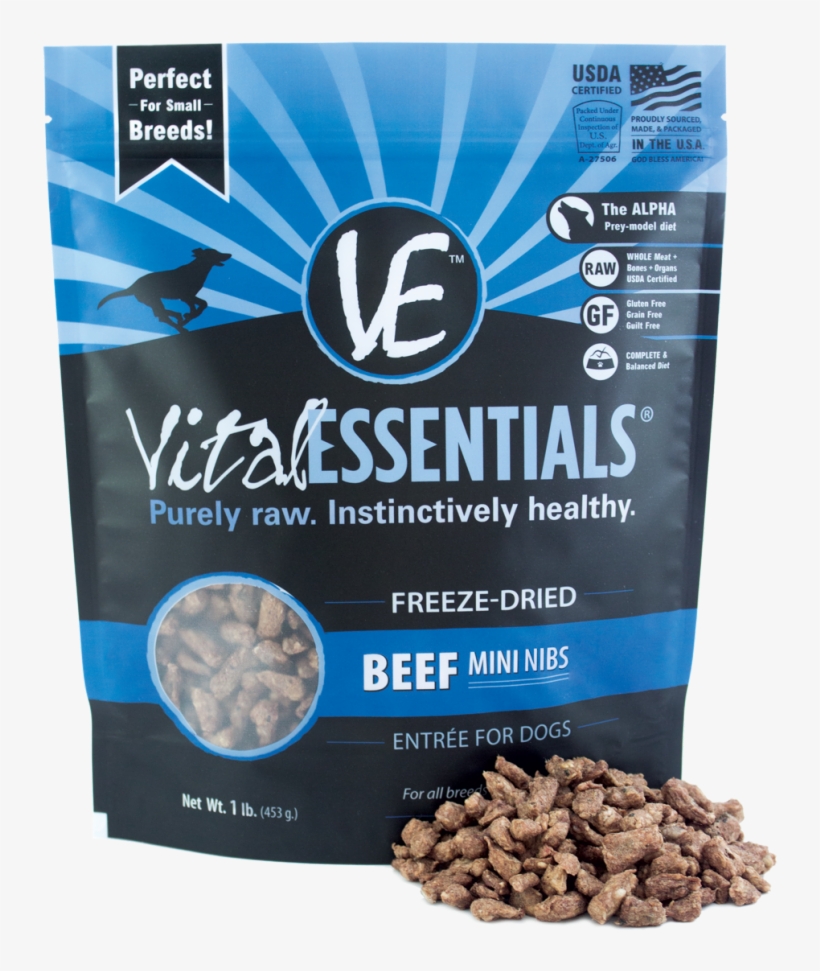 Vital Essentials Freeze Dried Grain Free Beef Mini - Vital Essentials, transparent png