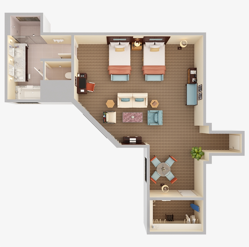 Junior Suite - House Layout Top Down, transparent png