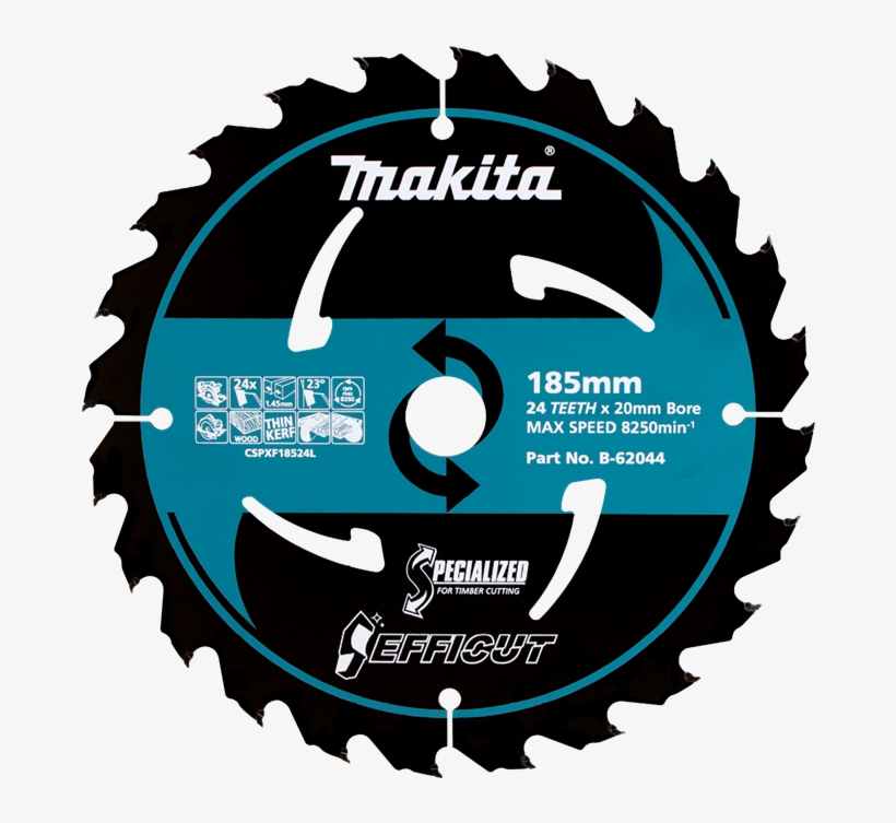 Makita 185mm 25t Tct Efficut Circular Saw Blade - Makita Efficut Blade Nz, transparent png