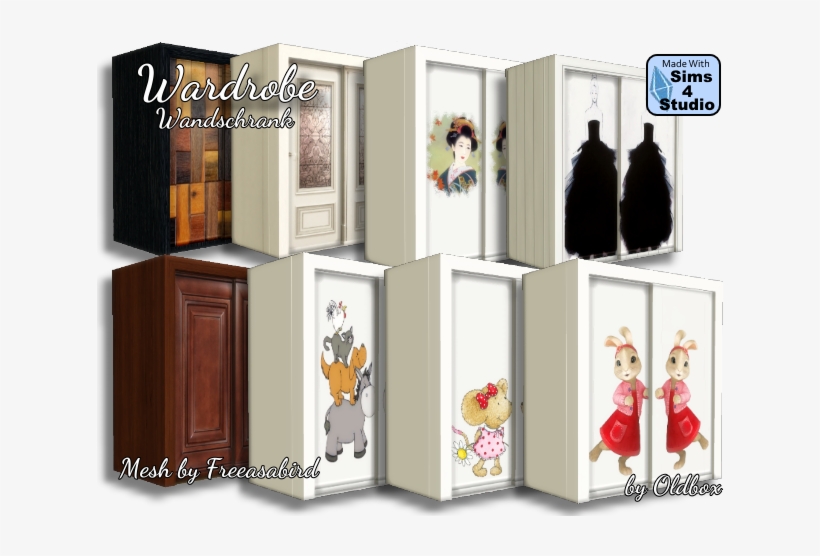 Top Sims Sims Wardrobe Sims Wandschrank Sims Download - Cupboard, transparent png