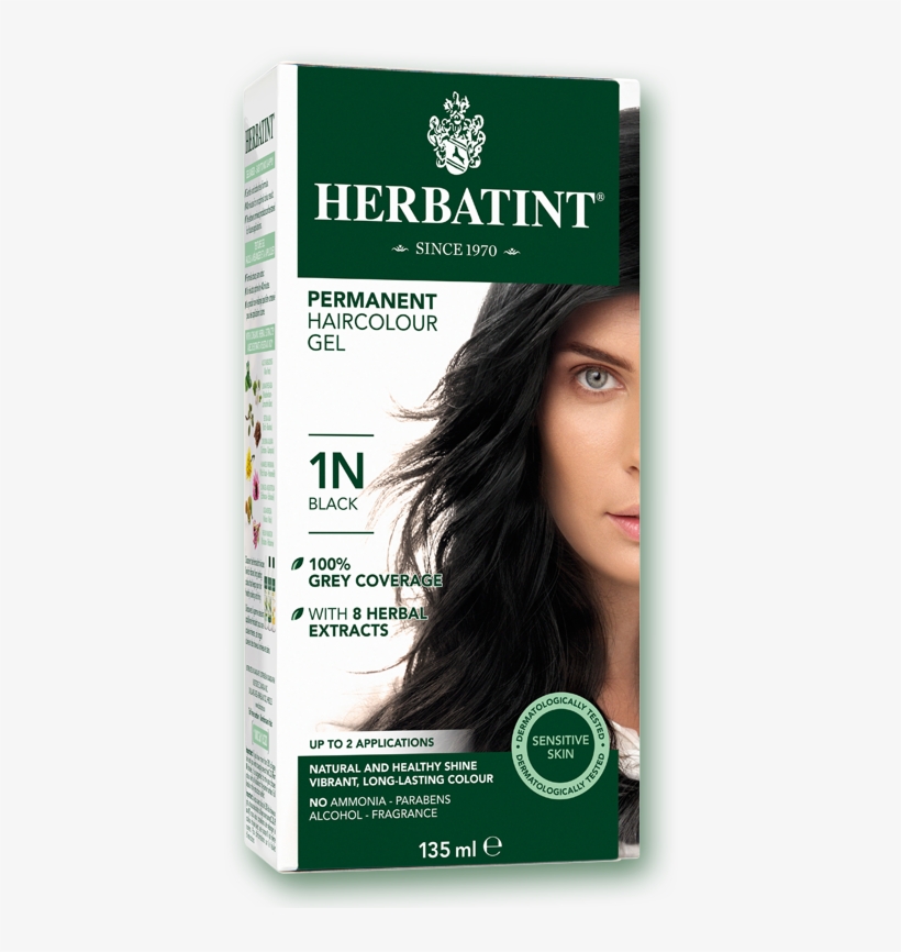 Herbatint 1n Black - Herbatint Hair Colour, transparent png