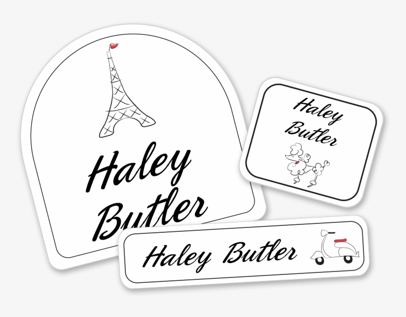 Parisianne School Labels With Paris Eiffel Tower - Hearing Aid, transparent png