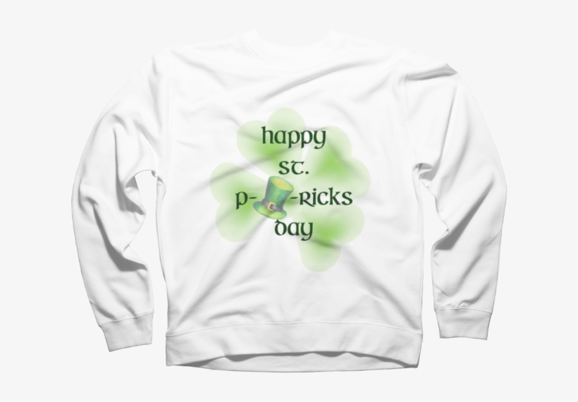 Ombre Green And White Zentangle Shamrock $44 - Sweater, transparent png