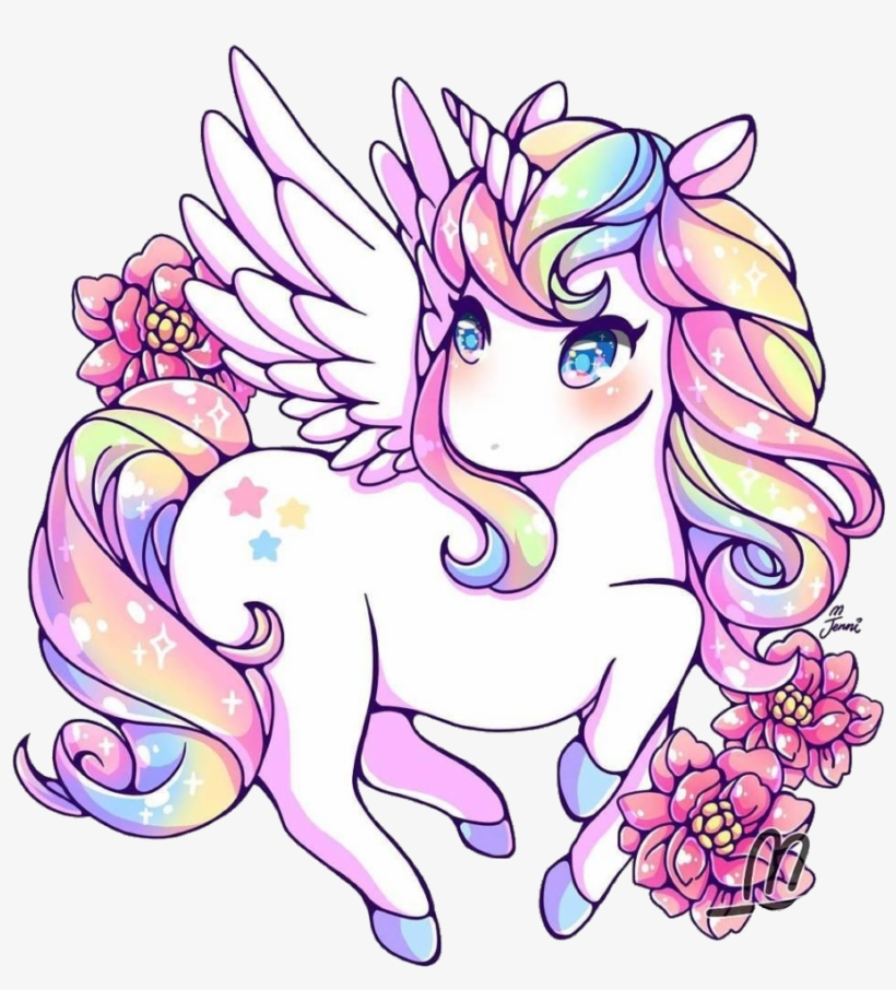 Unicorn Anime Girl Drawing