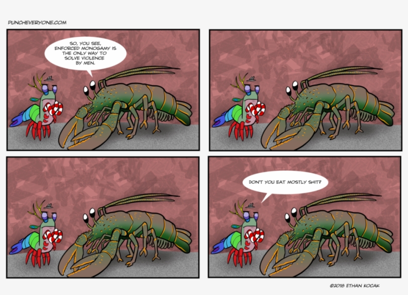 Jordan Peterson Is A Turd Lobster Punchy Punches Everyone - Cartoon, transparent png