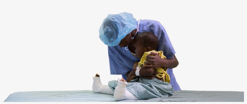 Photo Of Doctor Hugging Child Patient - Sitting, transparent png