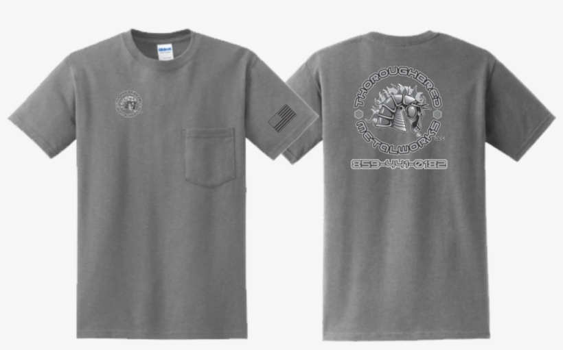 Grey Tmw T-shirt With Pocket - Active Shirt, transparent png