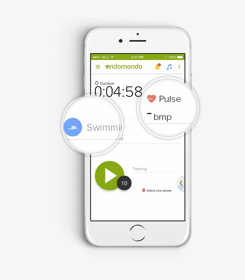 By Tracking Your Heart Rate During The Training, You - Iphone, transparent png