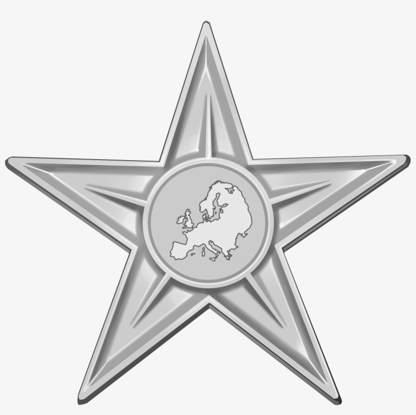 Euro Barnstar Hires Silver - Gold Clipart Stars, transparent png