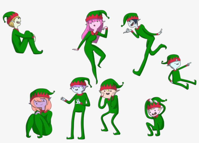Adventure Time Christmas Elves By Crapboy27 - Adventure Time Christmas Transparent, transparent png