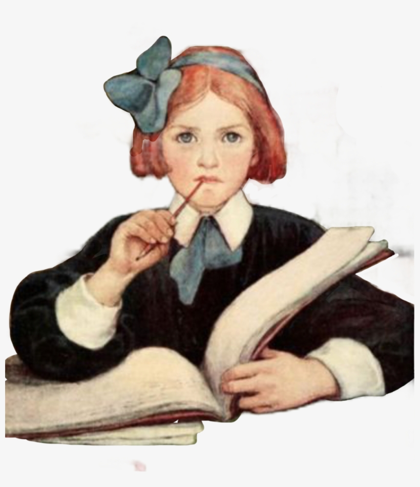 Schoolgirl Sticker, transparent png