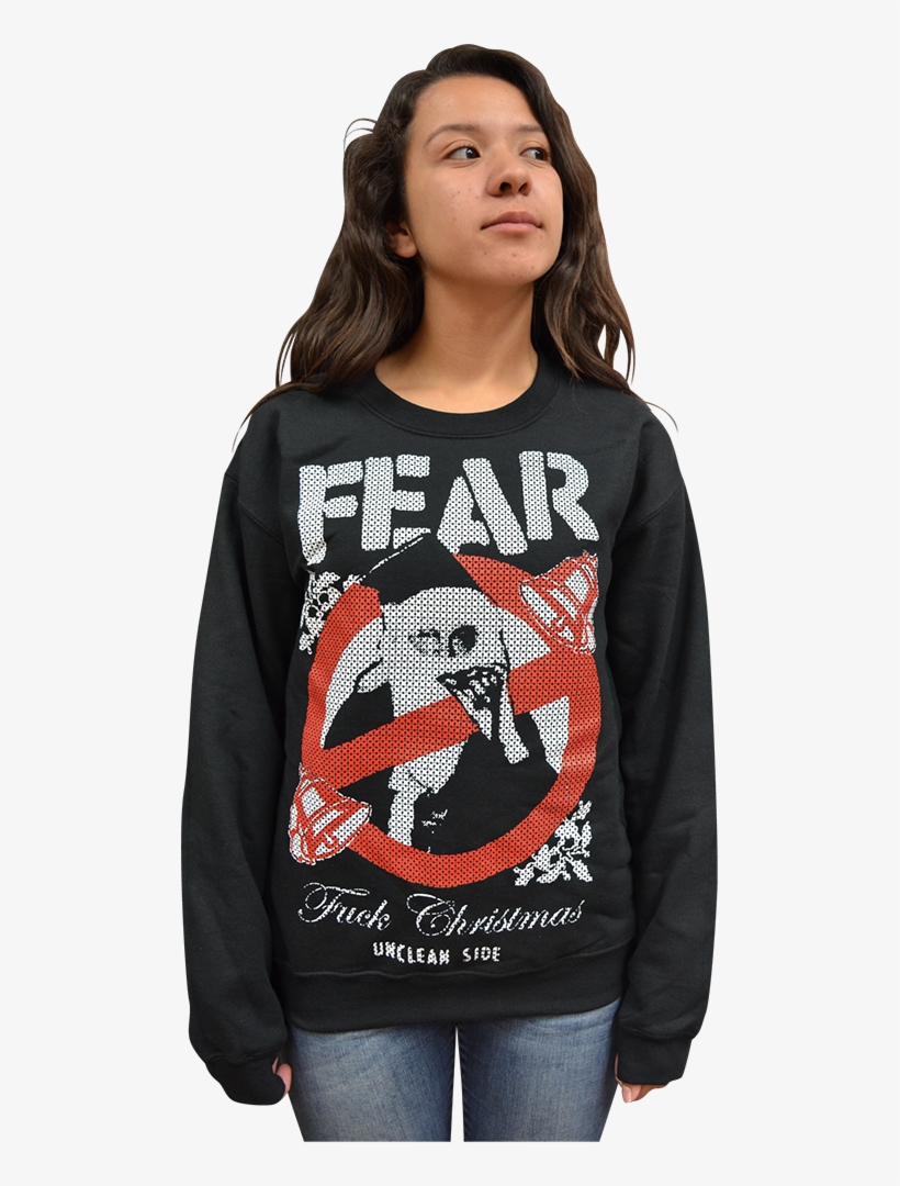 Fear "fuck Christmas" Unclean Side Ugly Christmas Sweater - Long-sleeved T-shirt, transparent png